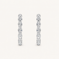 10CT Oval Cut Lab Grown Diamond Inside Out Hoop Earrings