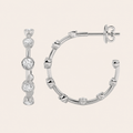 2CT Round Cut Lab Grown Diamond Bezel Set Bubble Earrings