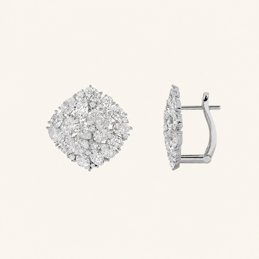 6CT Oval Cut Lab Grown Diamond Fashion Earrings