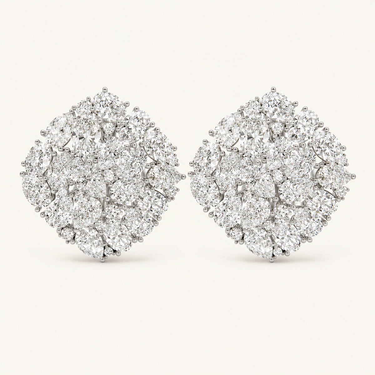 6CT Oval Cut Lab Grown Diamond Fashion Earrings