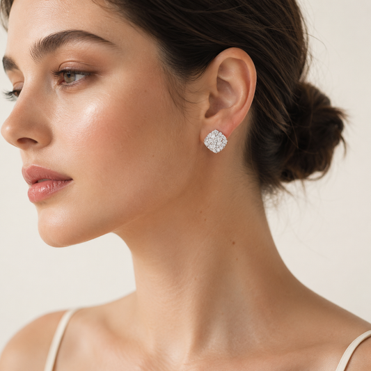 6CT Oval Cut Lab Grown Diamond Fashion Earrings