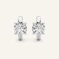 2CT Round Cut Lab Grown Diamond Huggie Earrings