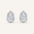 2CT Pear Cut Lab Grown Diamond Stud Earrings