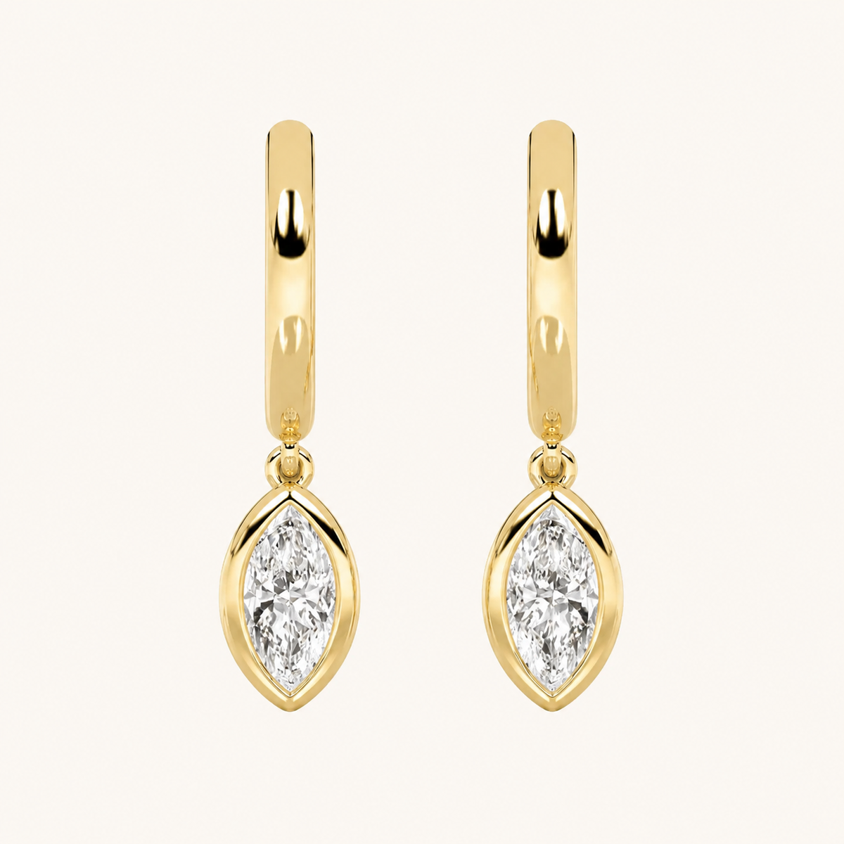 0.6CT Marquise Cut Lab Grown Diamond Dangle Earrings