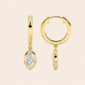 0.6CT Marquise Cut Lab Grown Diamond Dangle Earrings