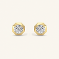 2CT Round Cut Lab Grown Diamond stud Earrings