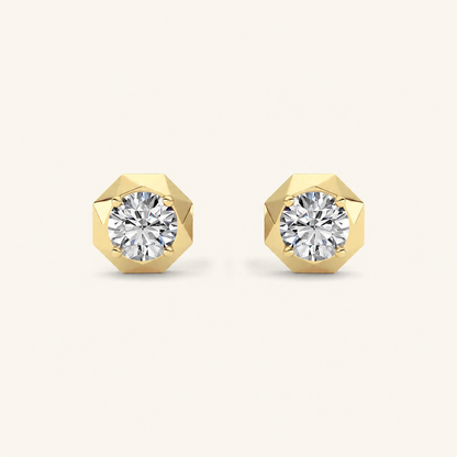 2CT Round Cut Lab Grown Diamond stud Earrings