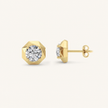 2CT Round Cut Lab Grown Diamond stud Earrings