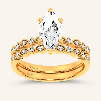 1.5CT Marquise Diamond Bridal Set