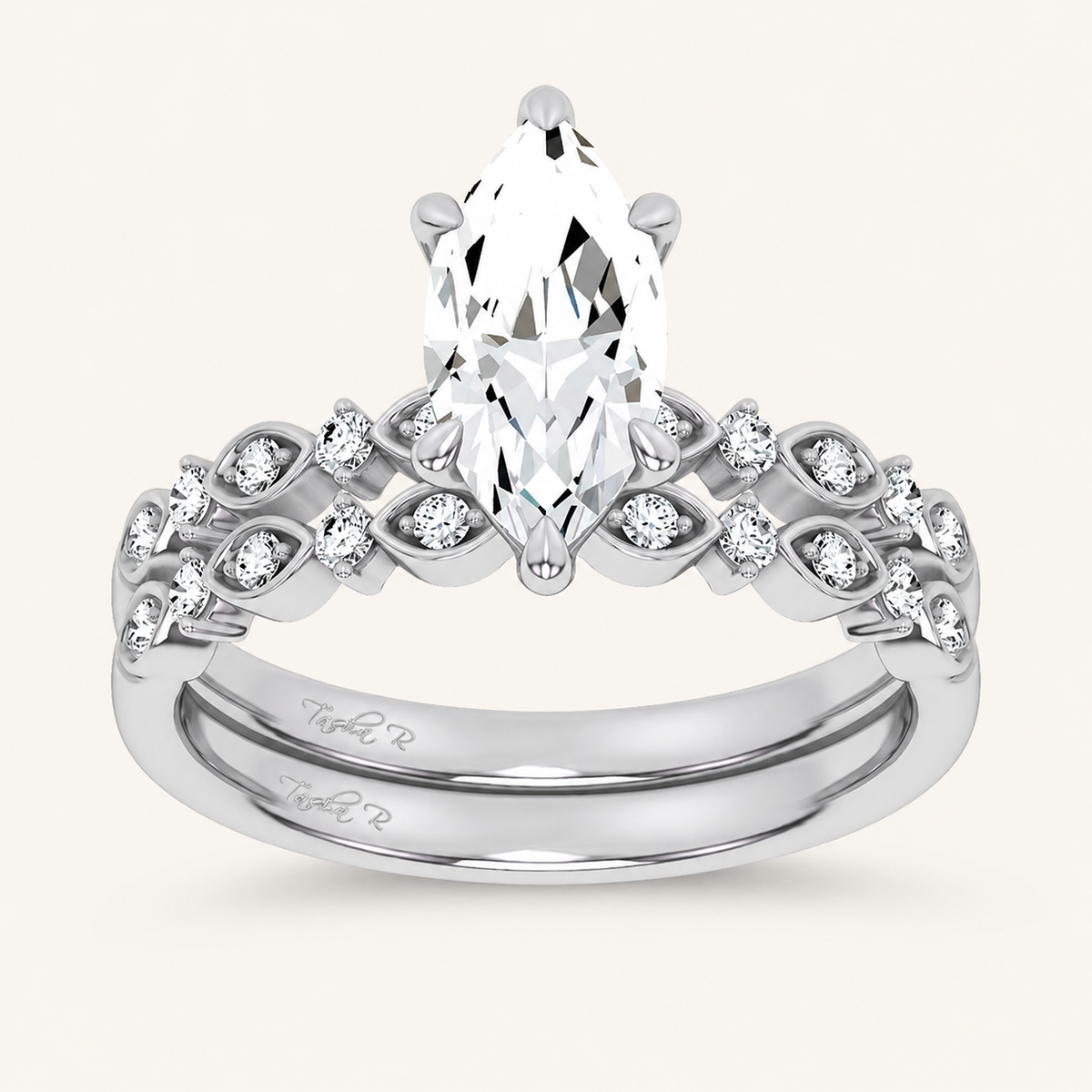 1.5CT Marquise Diamond Bridal Set