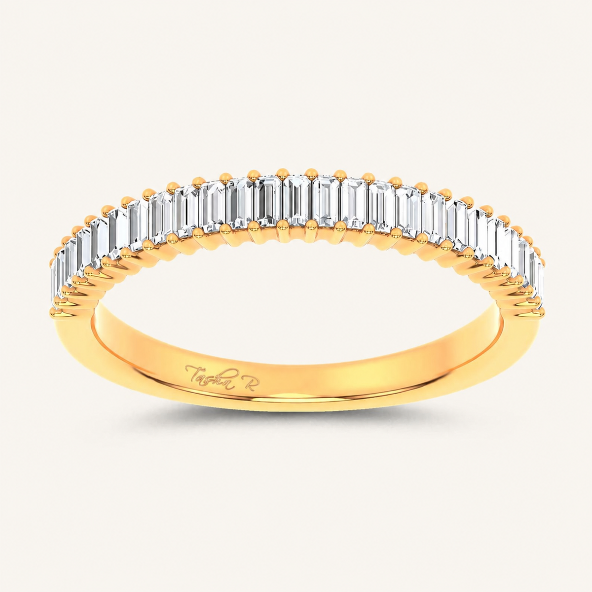 0.33CT Emerald Certified Lab Grown Diamond Band