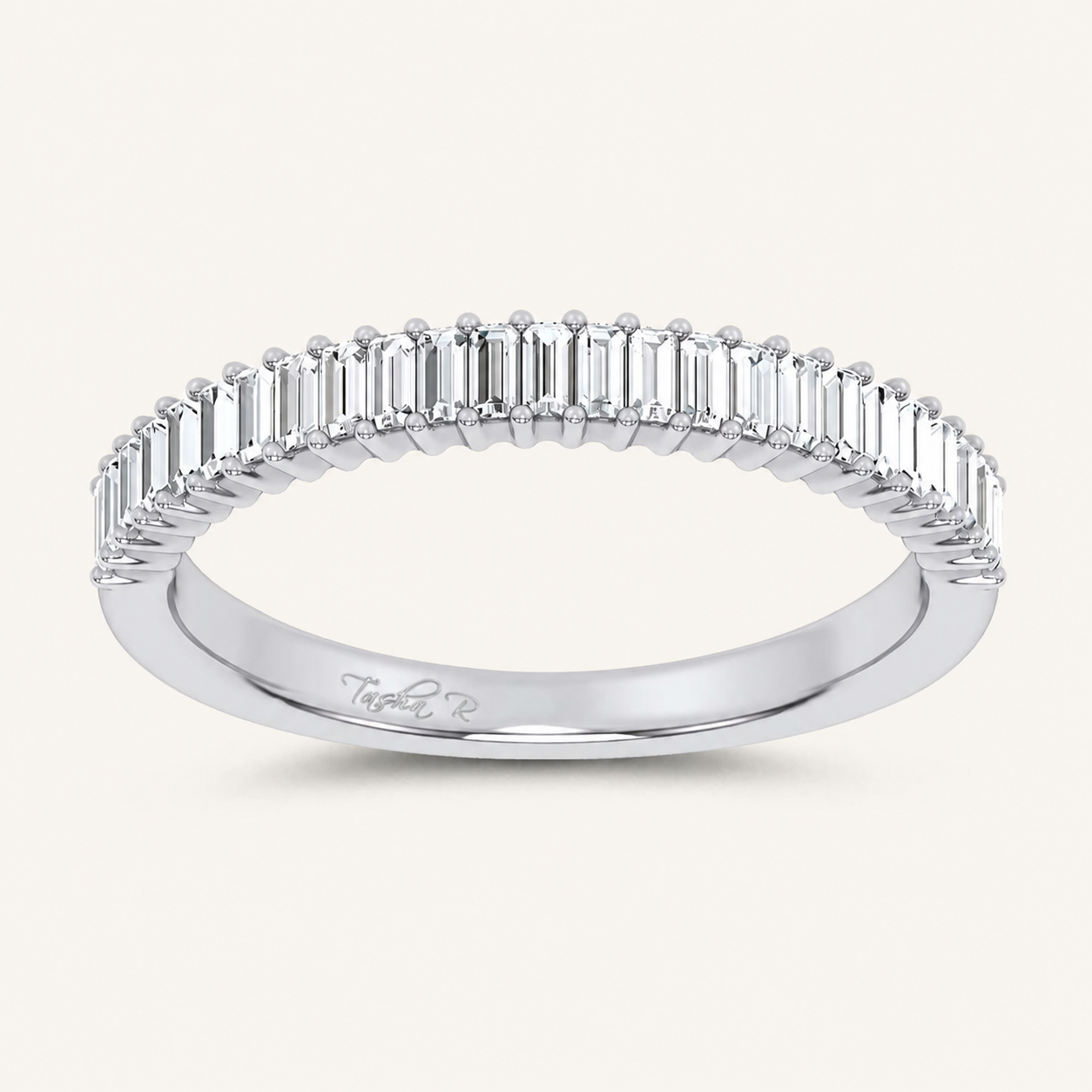 0.33CT Emerald Certified Lab Grown Diamond Band