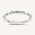 0.20CT Emerald Cut Certified Lab Grown Diamond Band
