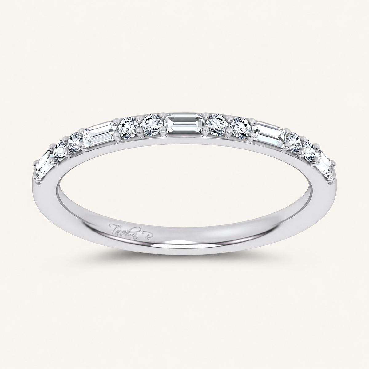 0.20CT Emerald Cut Certified Lab Grown Diamond Band