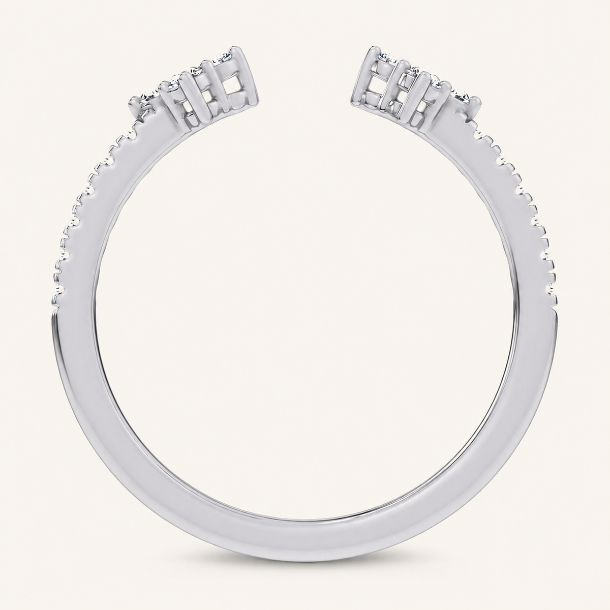 0.20CT Princess Cut Certified Lab Grown Diamond Enhancer Toi et Moi