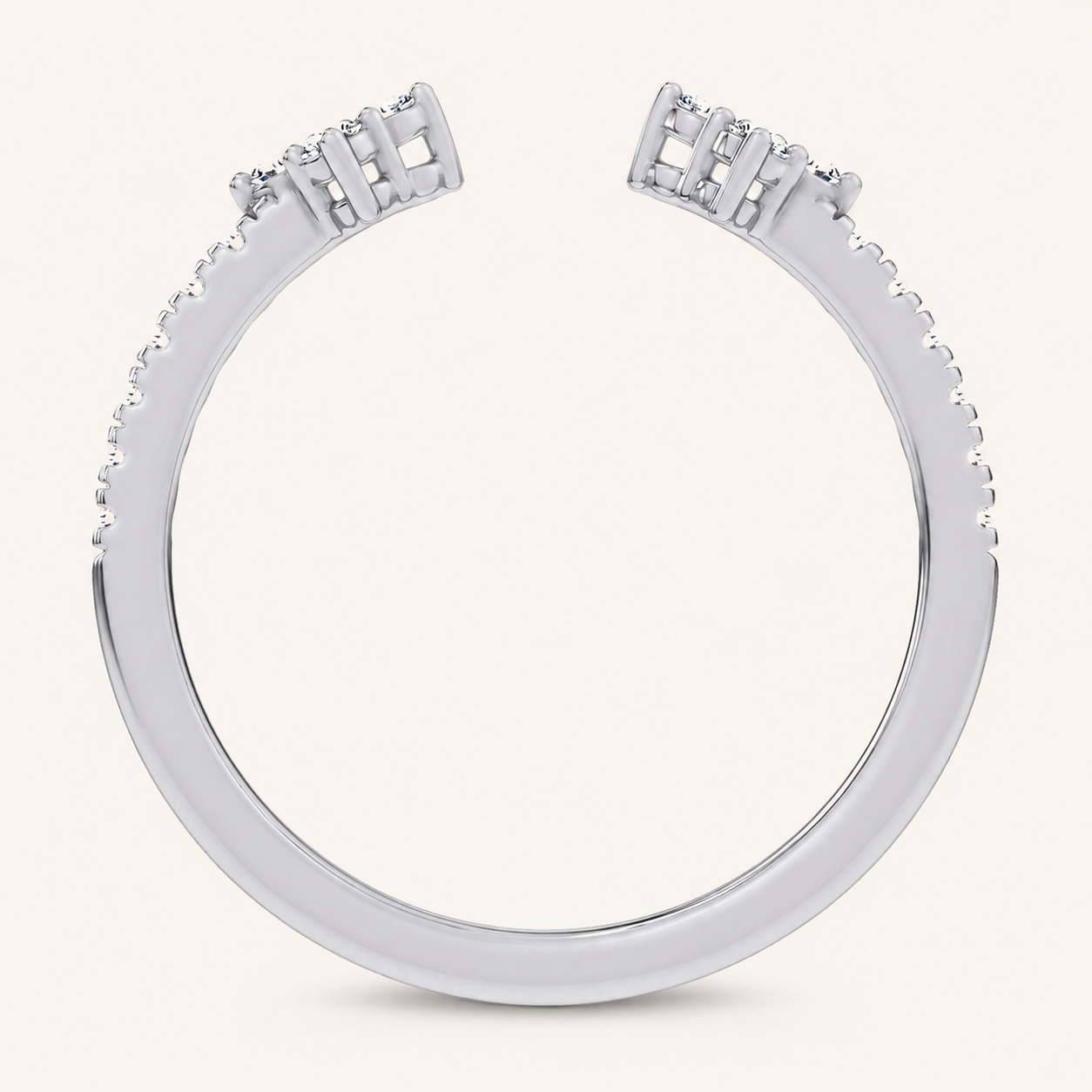 0.20CT Princess Cut Certified Lab Grown Diamond Enhancer Toi et Moi
