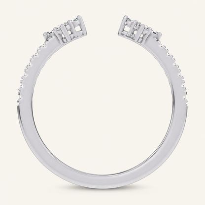 0.20CT Princess Cut Certified Lab Grown Diamond Enhancer Toi et Moi