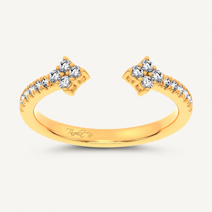 0.20CT Princess Cut Certified Lab Grown Diamond Enhancer Toi et Moi