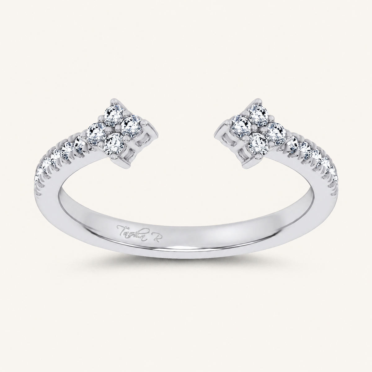 0.20CT Princess Cut Certified Lab Grown Diamond Enhancer Toi et Moi