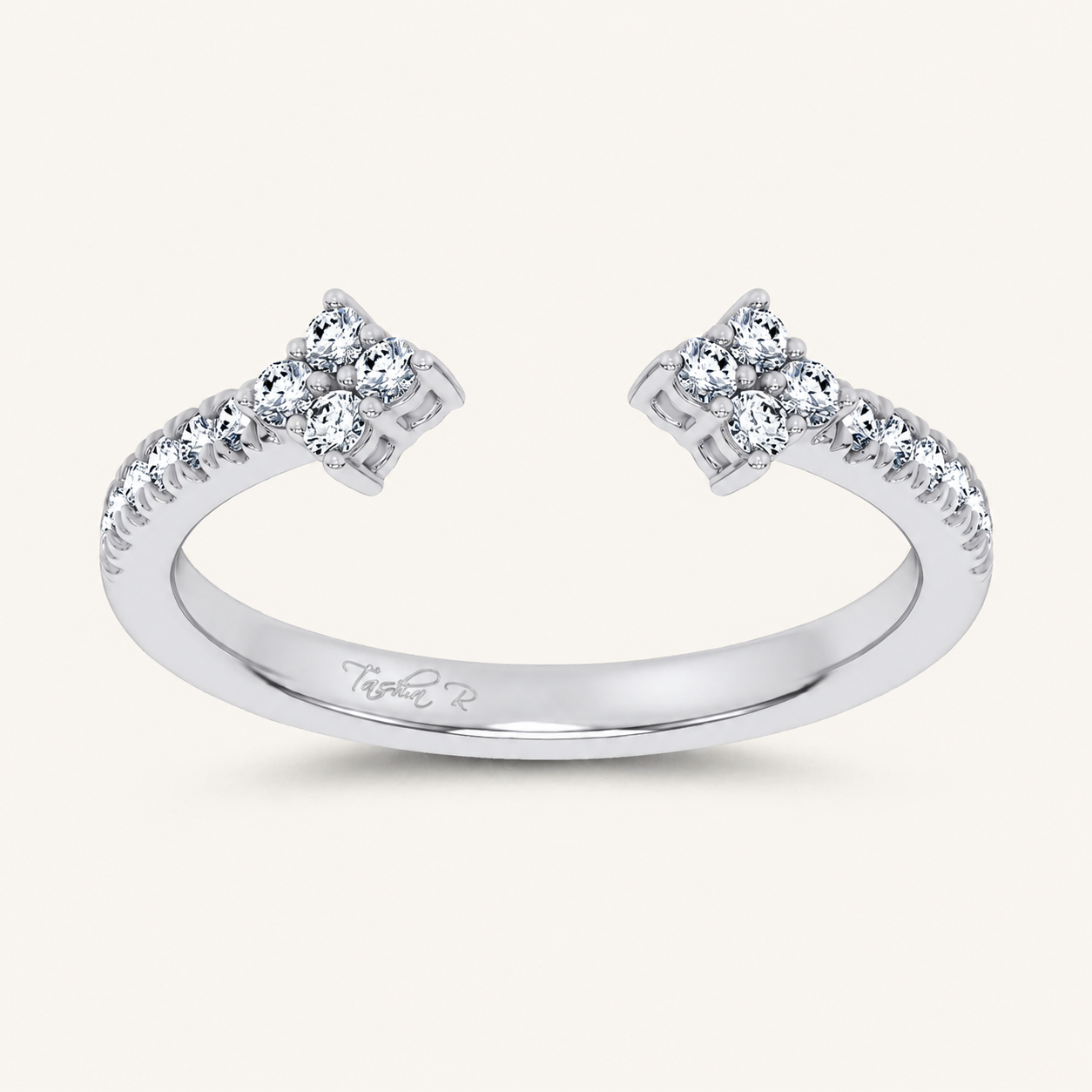 0.20CT Princess Cut Certified Lab Grown Diamond Enhancer Toi et Moi