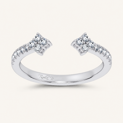 0.20CT Princess Cut Certified Lab Grown Diamond Enhancer Toi et Moi