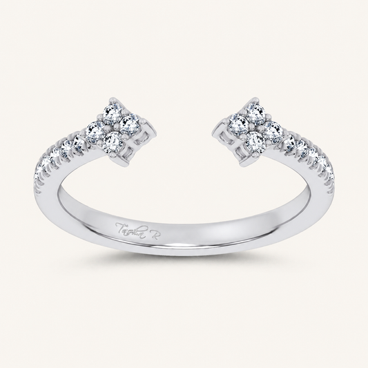 0.20CT Princess Cut Certified Lab Grown Diamond Enhancer Toi et Moi