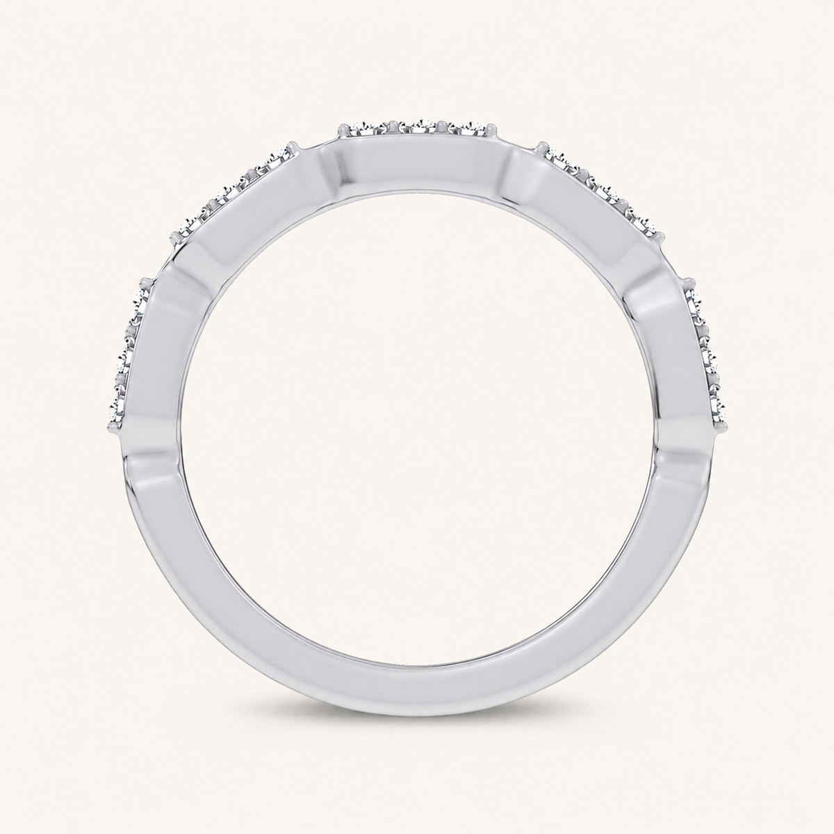 0.25CT Round Cut Certified Lab Grown Diamond Band