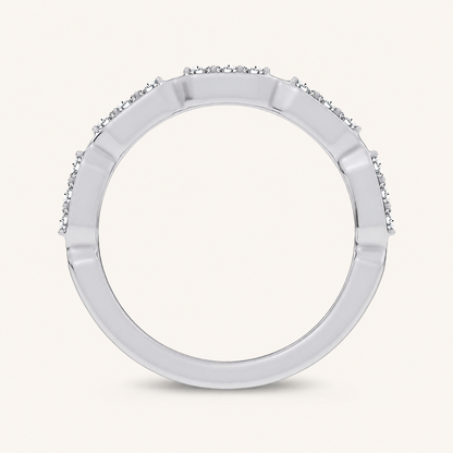 0.25CT Round Cut Certified Lab Grown Diamond Band