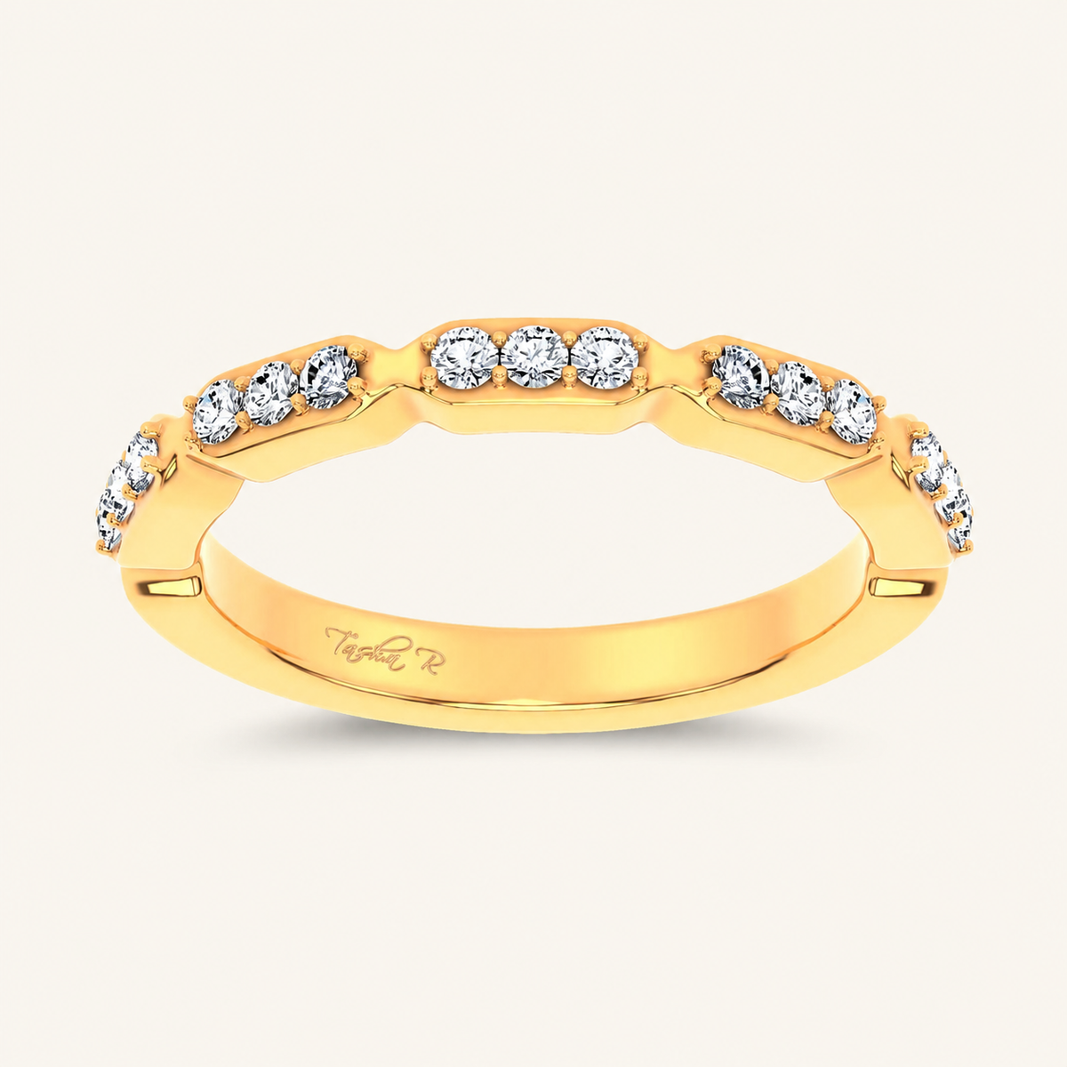 0.25CT Round Cut Certified Lab Grown Diamond Band