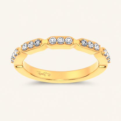 0.25CT Round Cut Certified Lab Grown Diamond Band