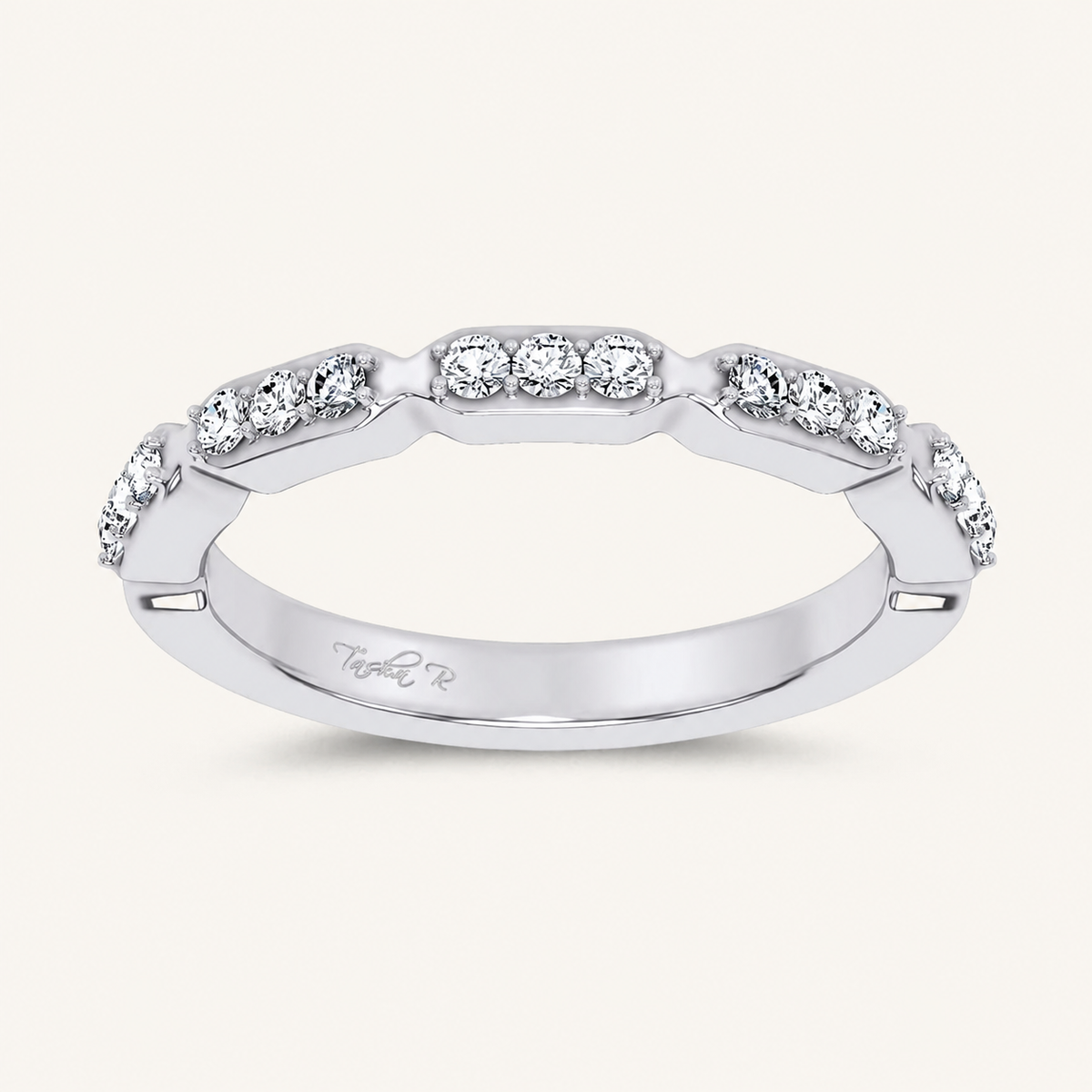 0.25CT Round Cut Certified Lab Grown Diamond Band