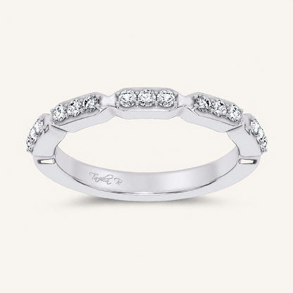 0.25CT Round Cut Certified Lab Grown Diamond Band