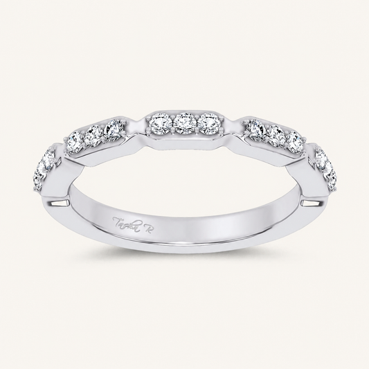 0.25CT Round Cut Certified Lab Grown Diamond Band