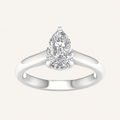 1.5CT Pear Cut Lab Grown Diamond Solitaire Ring