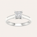 1.5CT Princess Cut Lab Grown Diamond Solitaire Ring