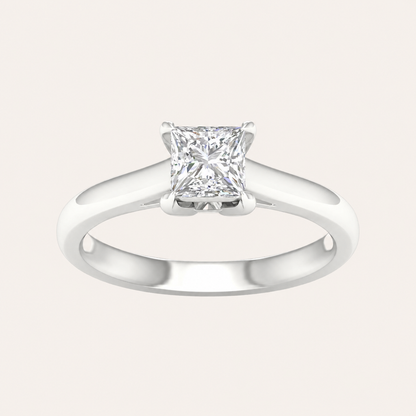 1.5CT Princess Cut Lab Grown Diamond Solitaire Ring