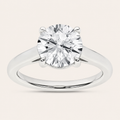 2CT Round Cut Lab Grown Diamond Solitaire Ring