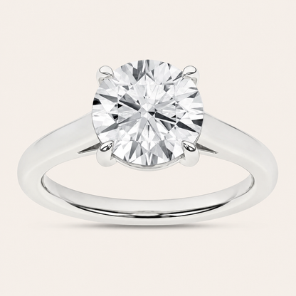 2CT Round Cut Lab Grown Diamond Solitaire Ring