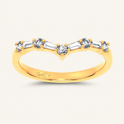 0.21CT Round Cut Certified Lab Grown Diamond Enhancer Band