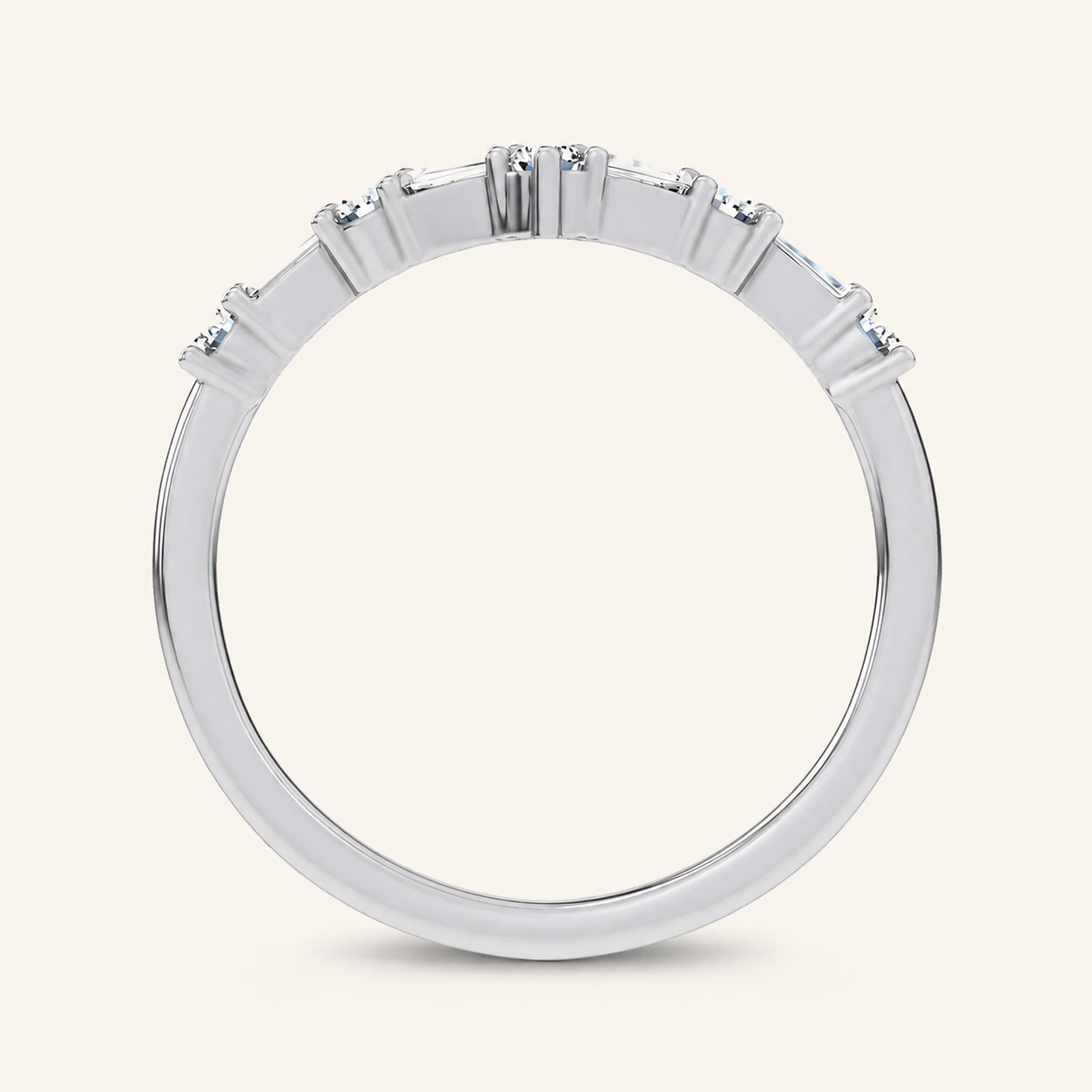 0.21CT Round Cut Certified Lab Grown Diamond Enhancer Band