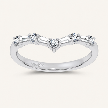 0.21CT Round Cut Certified Lab Grown Diamond Enhancer Band