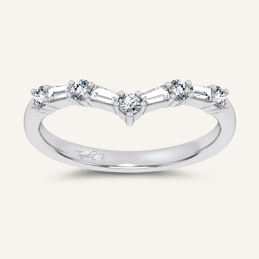 0.21CT Round Cut Certified Lab Grown Diamond Enhancer Band