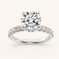 2.00 Ct Round Cut Lab Grown Diamond Side Stone Ring