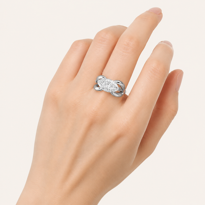 2CT Marquise Cut Lab Grown Diamond East West Solitaire Ring