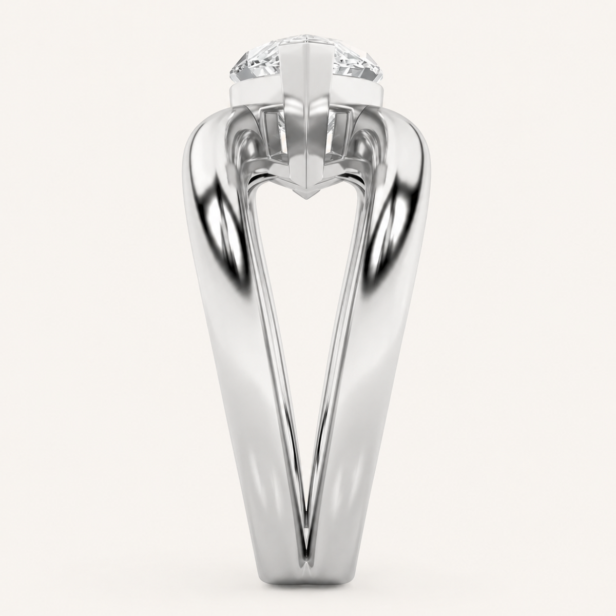 2CT Marquise Cut Lab Grown Diamond East West Solitaire Ring