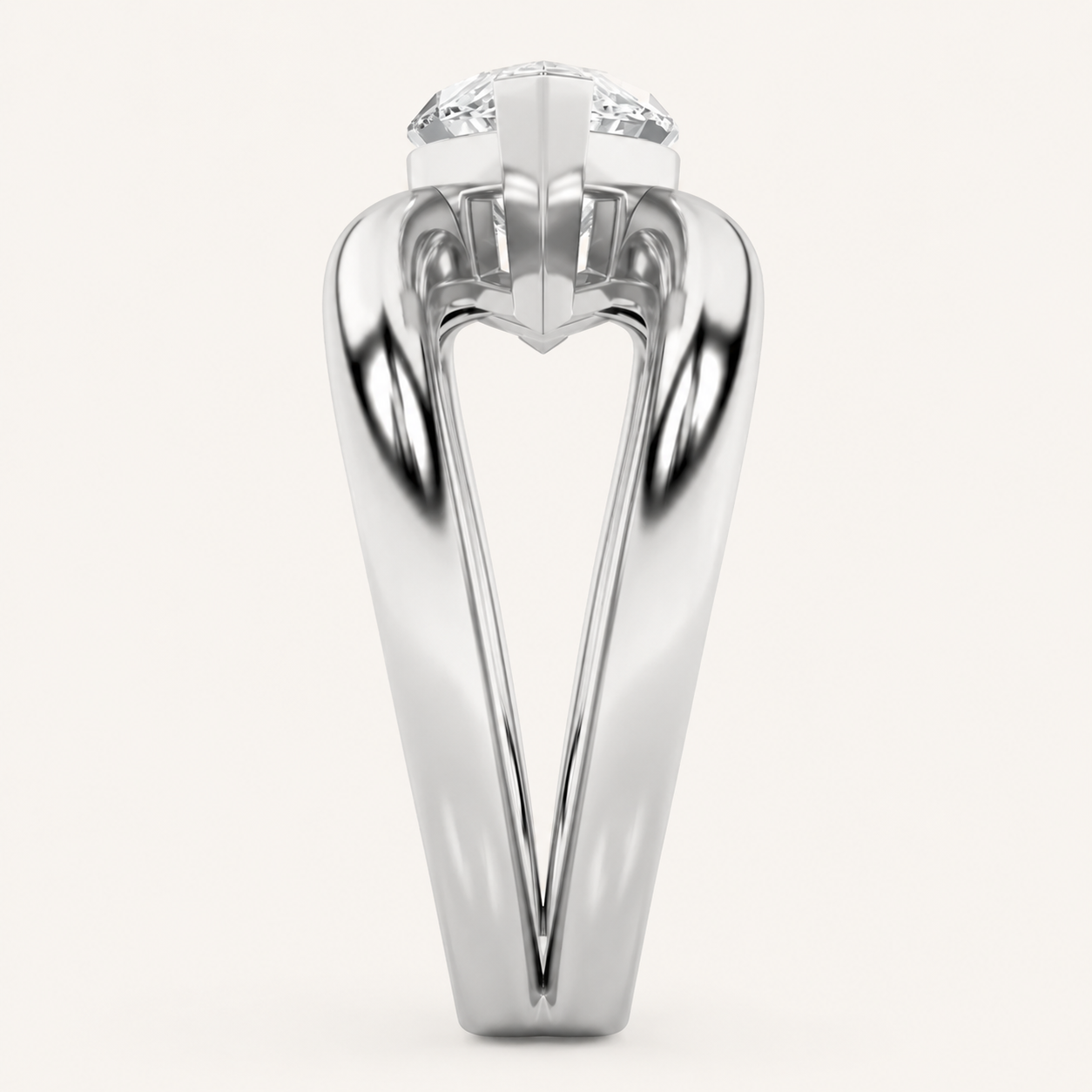 2CT Marquise Cut Lab Grown Diamond East West Solitaire Ring