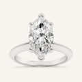 1 CT Marquise Cut Lab Grown Diamond Knife Edge Shank Solitaire Engagement Ring