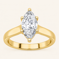 2CT Marquise Cut Lab Grown Diamond Plain Cathedral Trellis Shank Solitaire Engagement Ring