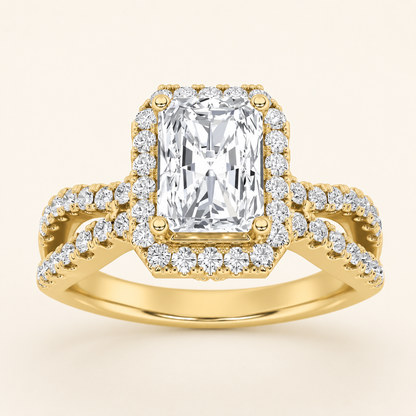 2.00 CT Radiant Cut Lab Grown Diamond Ring