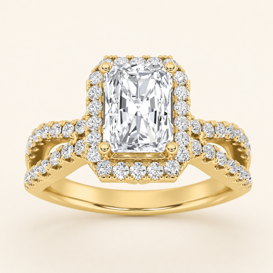 2.00 CT Radiant Cut Lab Grown Diamond Ring